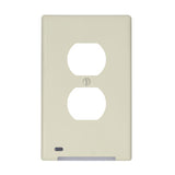 LumiCover Amerelle Almond 1 gang Plastic Decorator/Duplex Nightlight Wall Plate 1 pk