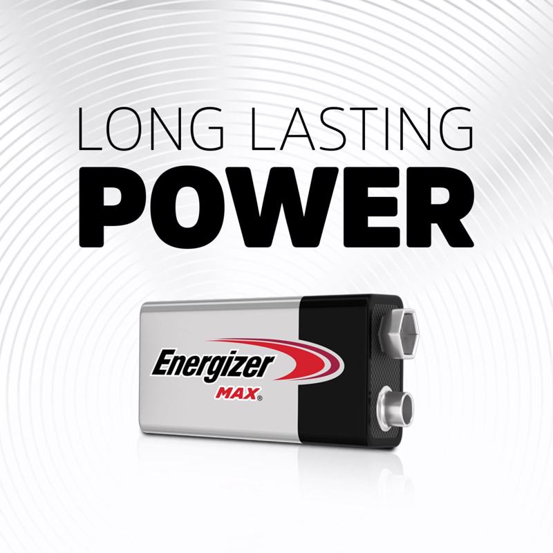 Energizer Max Premium 9-Volt Alkaline Batteries 2 pk Carded