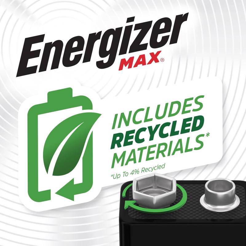 Energizer Max Premium 9-Volt Alkaline Batteries 2 pk Carded