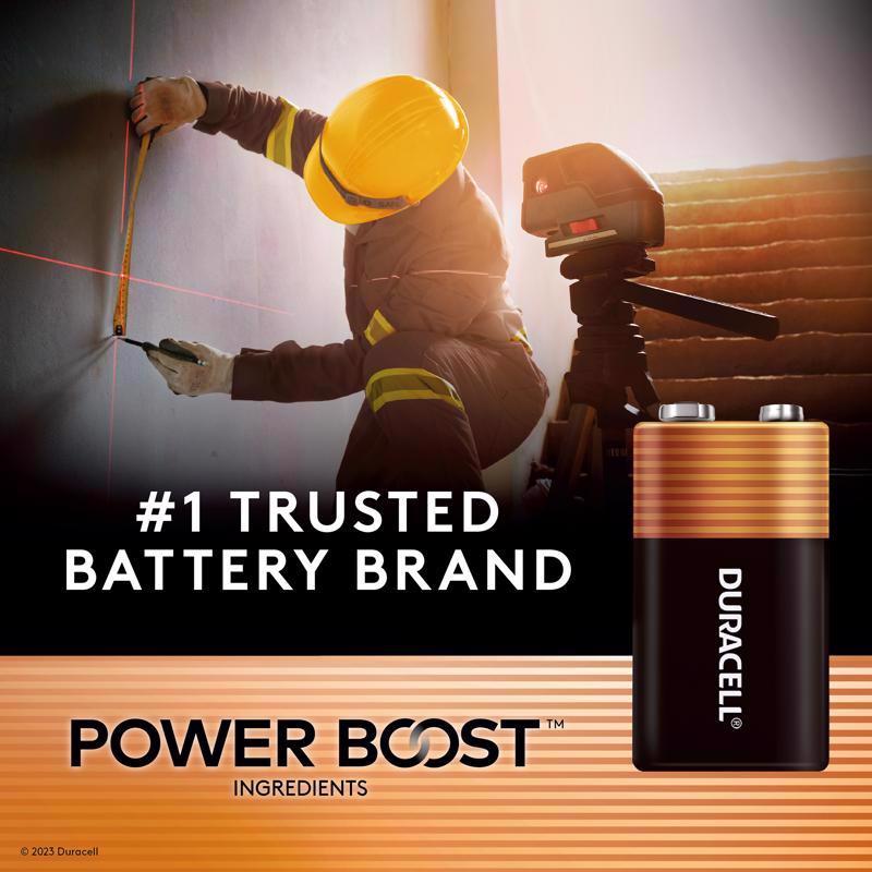 Duracell Coppertop 9-Volt Alkaline Batteries 2 pk Carded