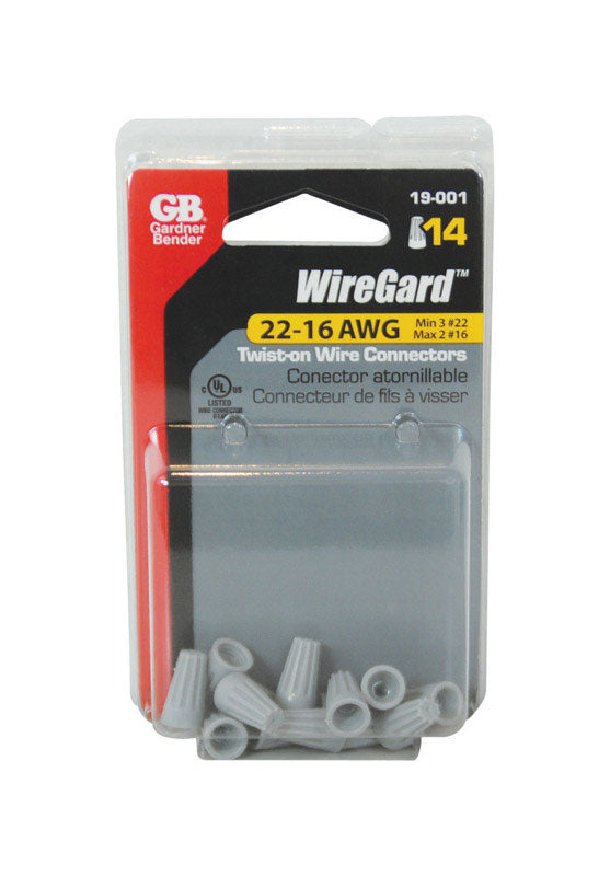 Gardner Bender WingGard 22-16 Ga. Copper Wire Wire Connector Gray 14 pk