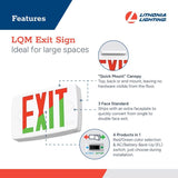 Lithonia Lighting LQM Switch Hardwired LED White Exit Sign