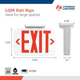 Lithonia Lighting LQM Switch Hardwired LED White Exit Sign
