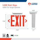 Lithonia Lighting LQM Switch Hardwired LED White Exit Sign