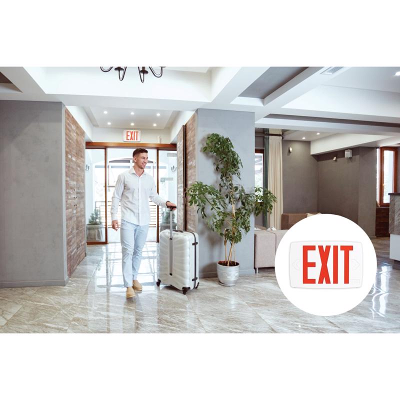 Lithonia Lighting LQM Switch Hardwired LED White Exit Sign