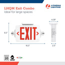 Lithonia Lighting LHQM Switch Hardwired LED White Exit Sign and Emergency Light