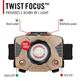 Coast FLX7 700 lm Coyote LED Head Lamp AAA Battery