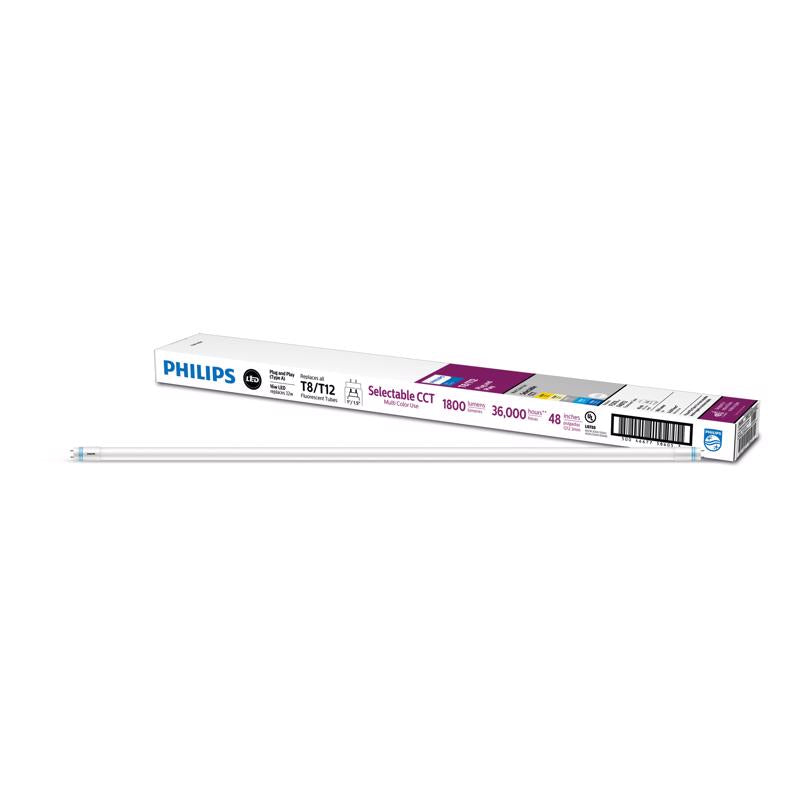 Philips LED Multi-CCT 48 in. G13 T8 Linear 32 Watt Equivalence 2 pk