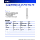 Feit PL Twin Tube Cool White 5.7 in. G24q-2 Linear Double Twin Tube Linear 18 Watt Equivalence 1 pk