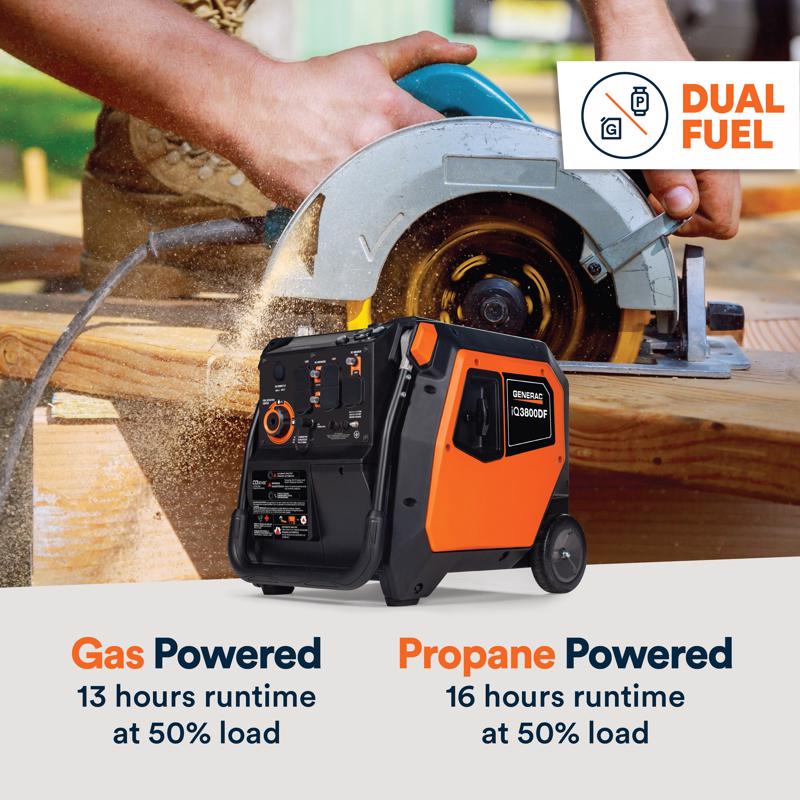 Generac 3000 W Gas/NG/LP Inverter Generator