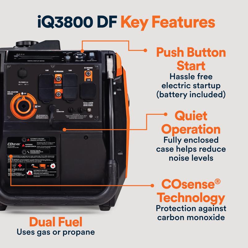 Generac 3000 W Gas/NG/LP Inverter Generator