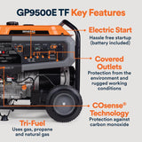 Generac 9500 W 120 V Gas/NG/LP Portable Portable Generator 9500 W