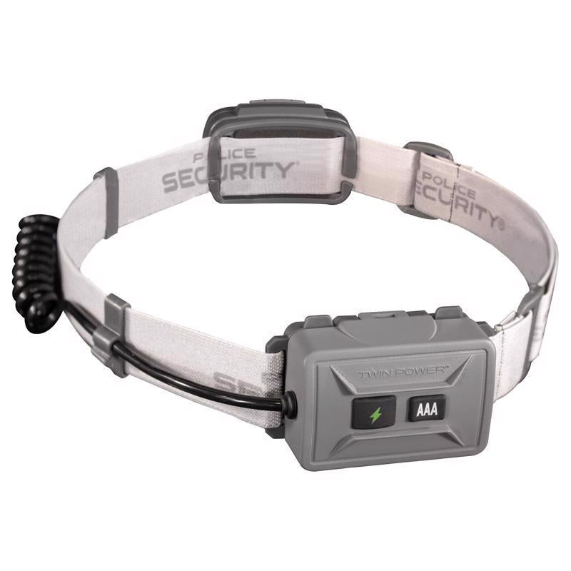 Police Security 550 lm Gray/Green LED Head Lamp AAA Battery