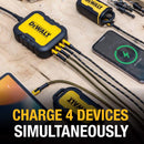 DEWALT Black/Yellow Charging Station USB to AC Home Adapter For All Smartphones