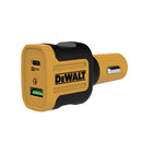 DeWalt Black/Yellow Car Charger 2 Port USB Car Charger For All Mobile Devices