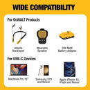DeWalt Black/Yellow Car Charger 2 Port USB Car Charger For All Mobile Devices