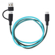 Fusebox Multicolored Braided Cable USB-C Cable For Any USB-Powered Device 3 ft. L