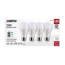 Satco A19 E26 (Medium) LED Bulb Tunable White/Color Changing 75 Watt Equivalence 4 pk