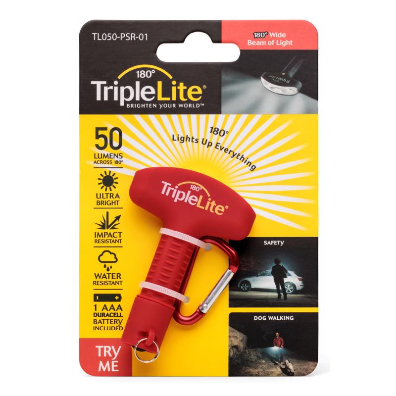TripleLite 50 lm Red LED Flashlight AAA Battery