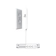 Sleek Socket 8 ft. L 3 outlets Combo Extension Cord White