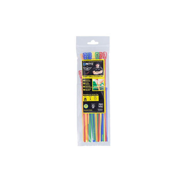 RETYZ 6/8/10 in. L Assorted Cable Tie 30 pk
