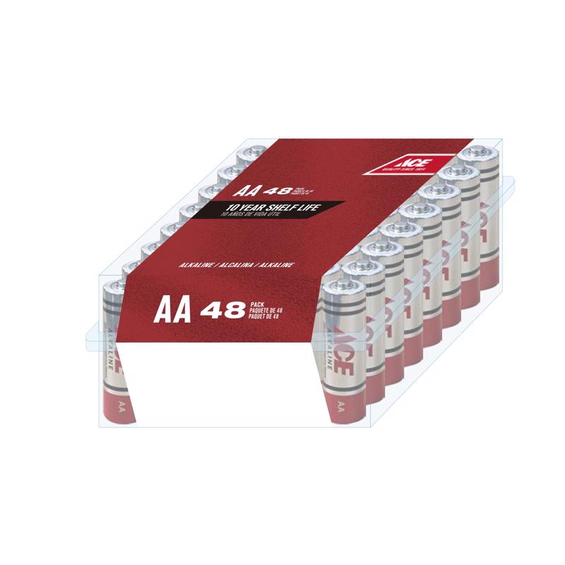 Ace AA Alkaline Batteries 48 pk Boxed