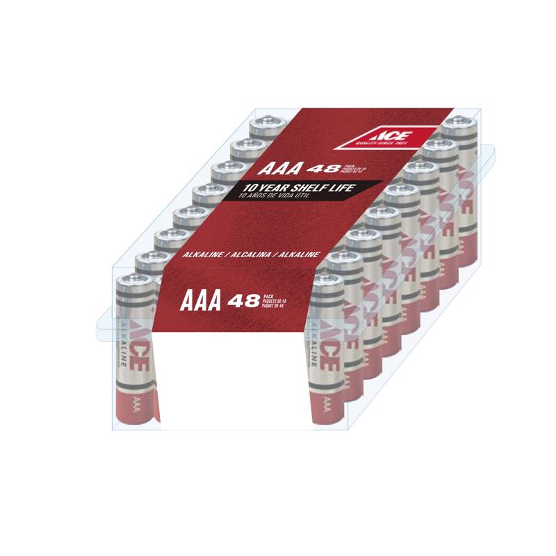 Ace AAA Alkaline Batteries 48 pk Boxed