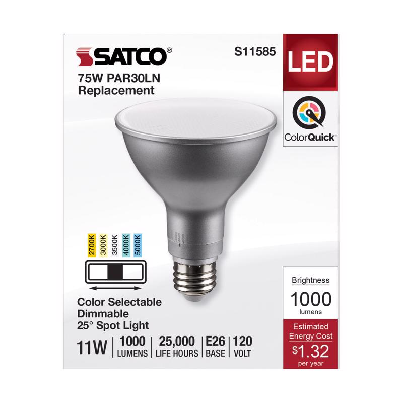 Satco PAR30LN E26 (Medium) LED Bulb Tunable White/Color Changing 75 Watt Equivalence 1 pk