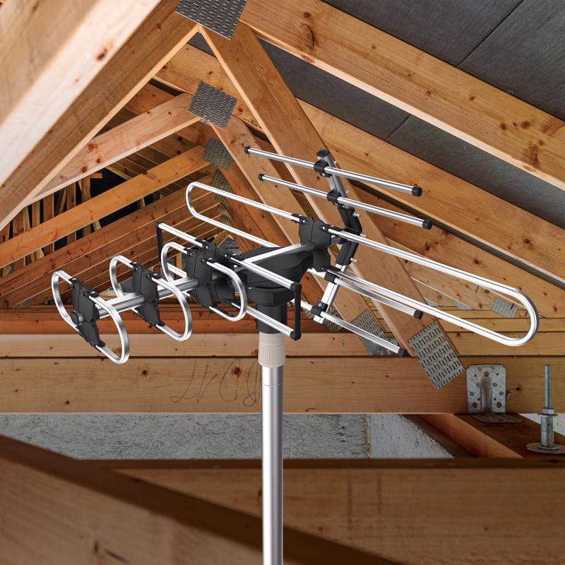 Monster Just Hook It Up Indoor and Outdoor HDTV/UHF/VHF Indoor/Outdoor Amplified Digital Antenna 1 p