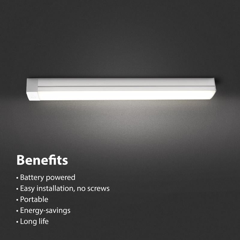 Feit 12.5 in. L White Battery Powered LED Under Cabinet Light Strip 320 lm