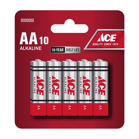 Ace AA Alkaline Batteries 10 pk Carded