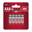 Ace AAA Alkaline Batteries 10 pk Carded