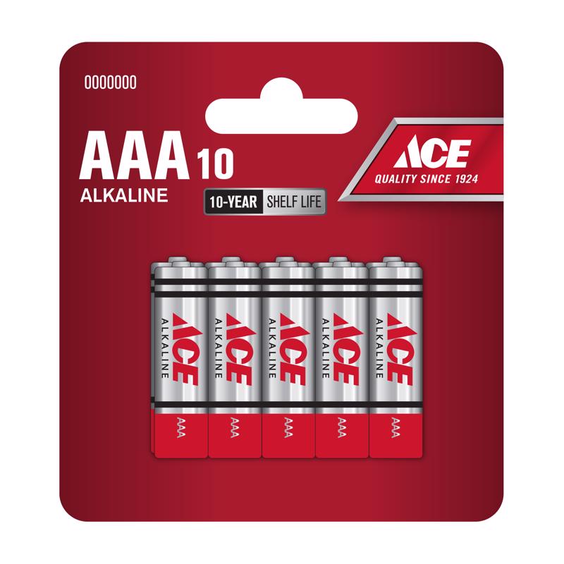Ace AAA Alkaline Batteries 10 pk Carded