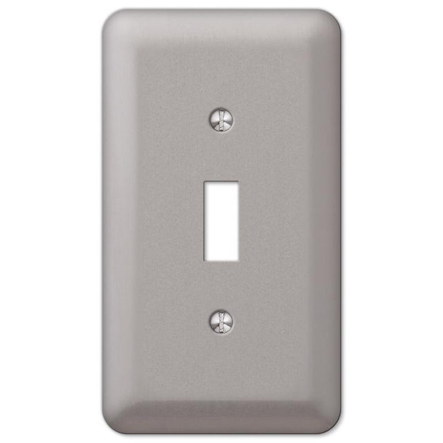 Amerelle Devon Brushed Nickel 1 gang Steel Toggle Wall Plate 1 pk