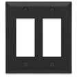 Amerelle Century Matte Black 2 gang Steel Wall Plate 1 pk