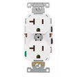 Leviton Lever Edge 125 V White Outlet 1 pk