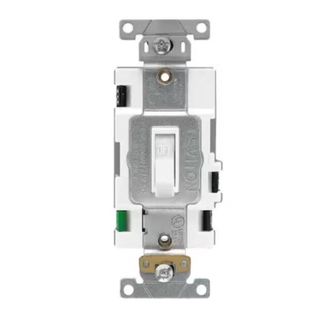 Leviton Lever Edge 20 amps Toggle Switch White 1 pk