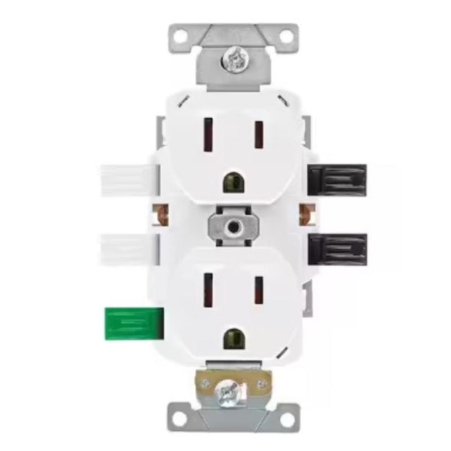 Leviton Lever Edge 20 amps 125 V White Outlet 10 pk