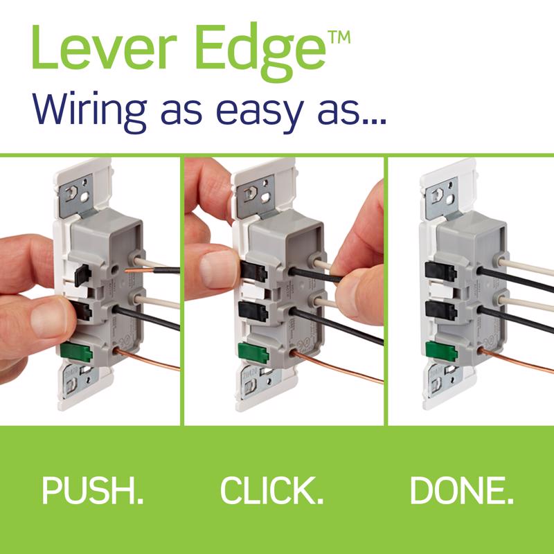 Leviton Lever Edge 20 amps 125 V White Tamper Resistant Outlet 5-20R 1 pk