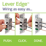 Leviton Lever Edge 20 amps 125 V White Outlet 5-20R 10 pk