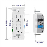 Leviton Lever Edge 125 V White GFCI Outlet 1 pk