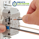 Leviton Lever Edge 15 amps 125 V White GFCI Outlet 3 pk