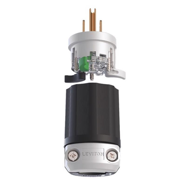 Leviton Lever Edge Commercial and Residential Plastic Straight Blade Locking Plug 5-15P