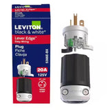 Leviton Lever Edge Commercial and Residential Plastic Straight Blade Locking Plug 5-20P