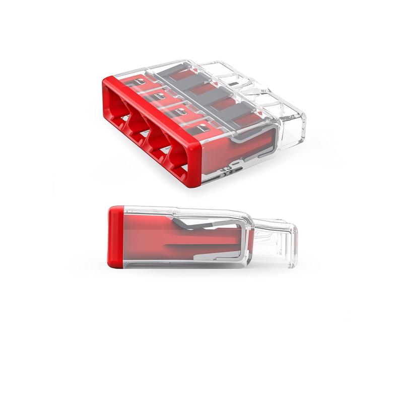 Wago 4 Port Push-In Wire Connector 100 pk