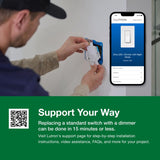 Lutron White 150 W 3-Way Dimmer Switch 1 pk