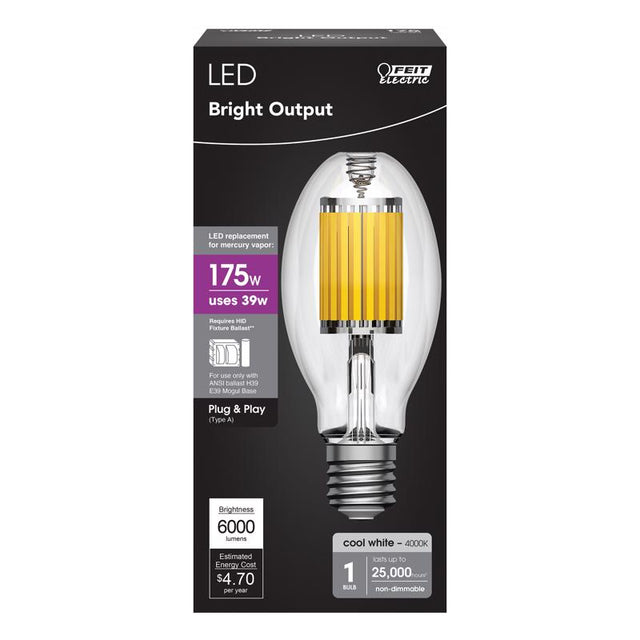 Feit 175 W ED28 HID Bulb 6000 lm Cool White High Lumen 1 pk
