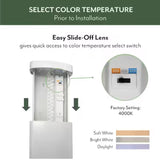 ETI 100 W 6 in. 0 lights LED Wraparound Light Fixture