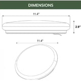 ETI 2.9 in. H X 12 in. W X 12 in. L Ceiling Light