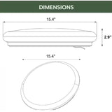 ETI 2.9 in. H X 16 in. W X 16 in. L Ceiling Light